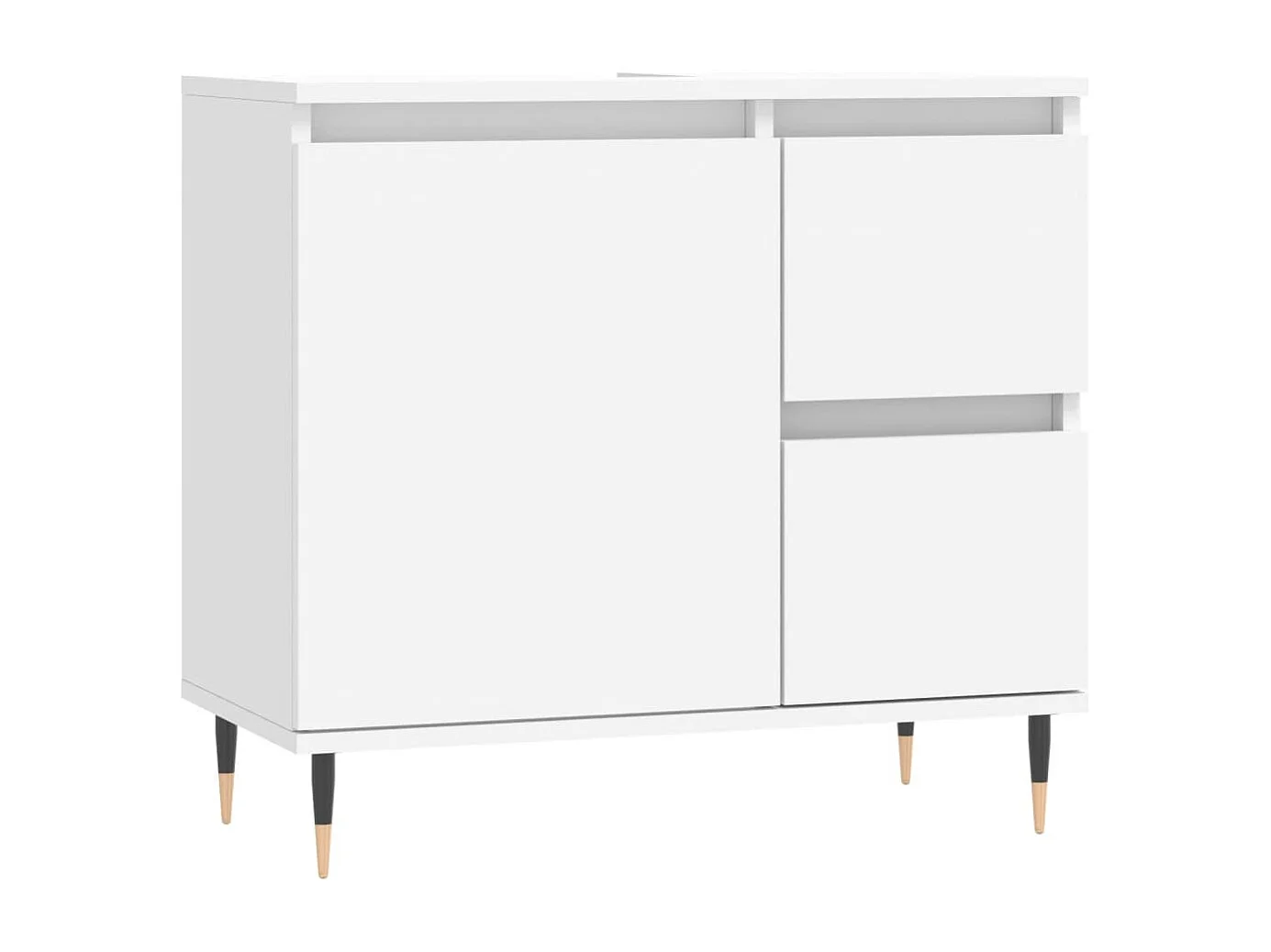 Armoire de salle de bain blanc 65x33x60 cm bois d'ingénierie FR89283