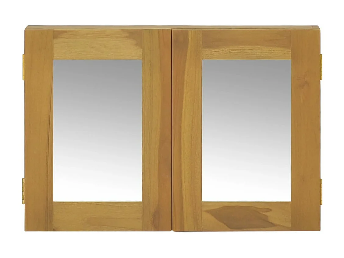 Mueble con espejo madera maciza de teca 60x10x40 cm ES636137
