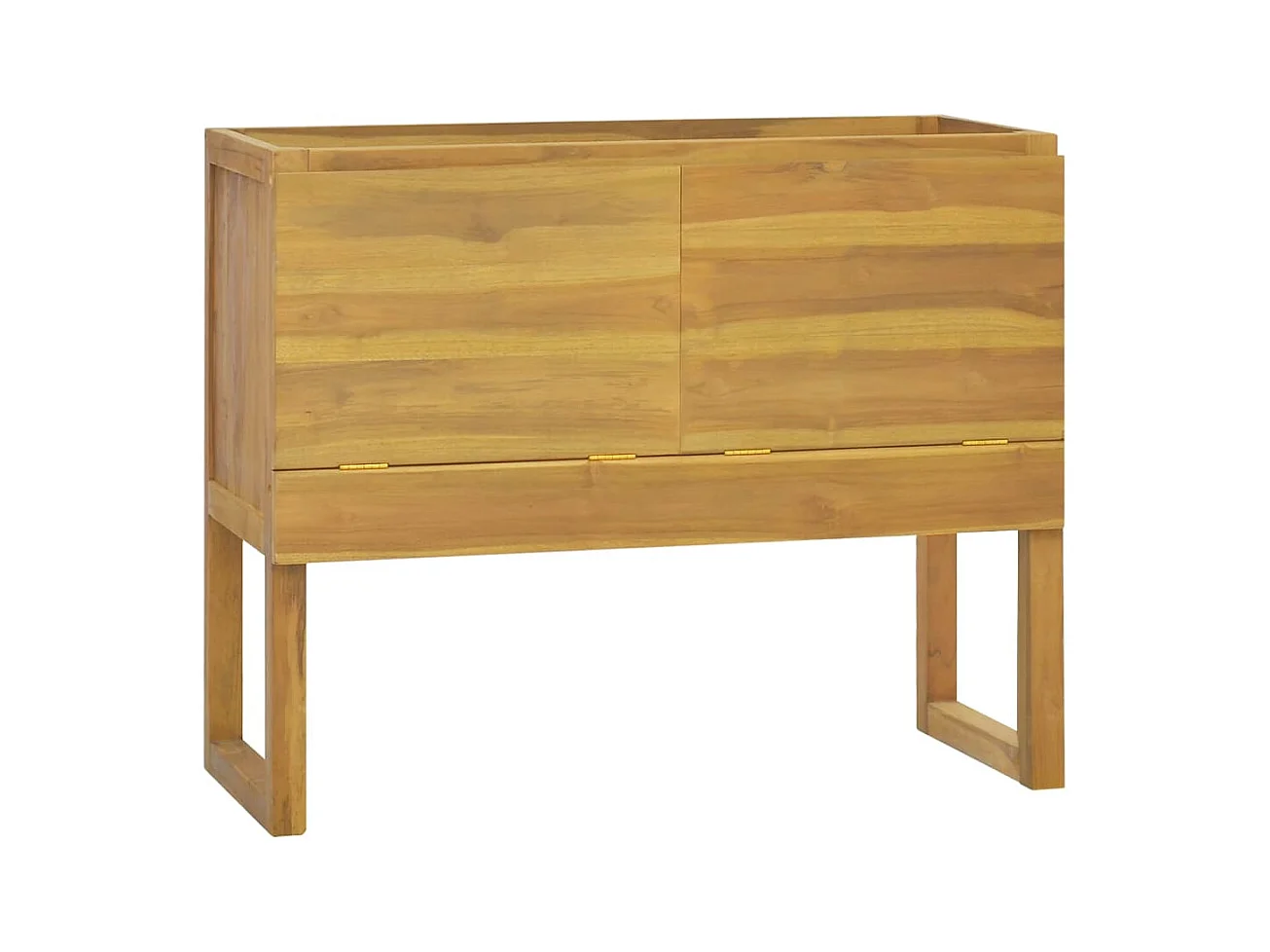 Armoire de salle de bain 90x40x75,5 cm bois de teck solide FR94285