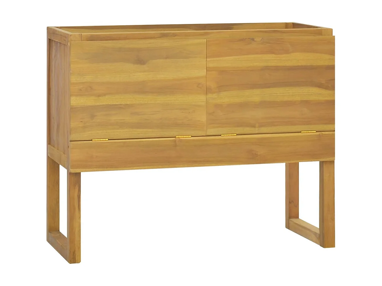 Armoire de salle de bain 90x40x75,5 cm bois de teck solide FR94285