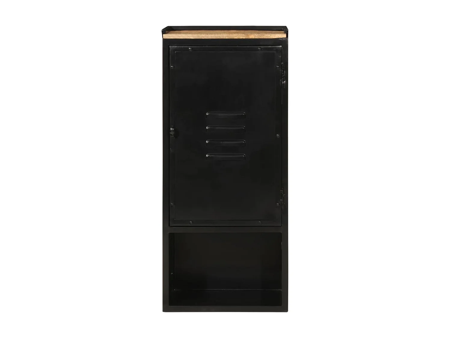 Armoire de salle de bain 40x27x90 cm fer et bois de manguier FR32639