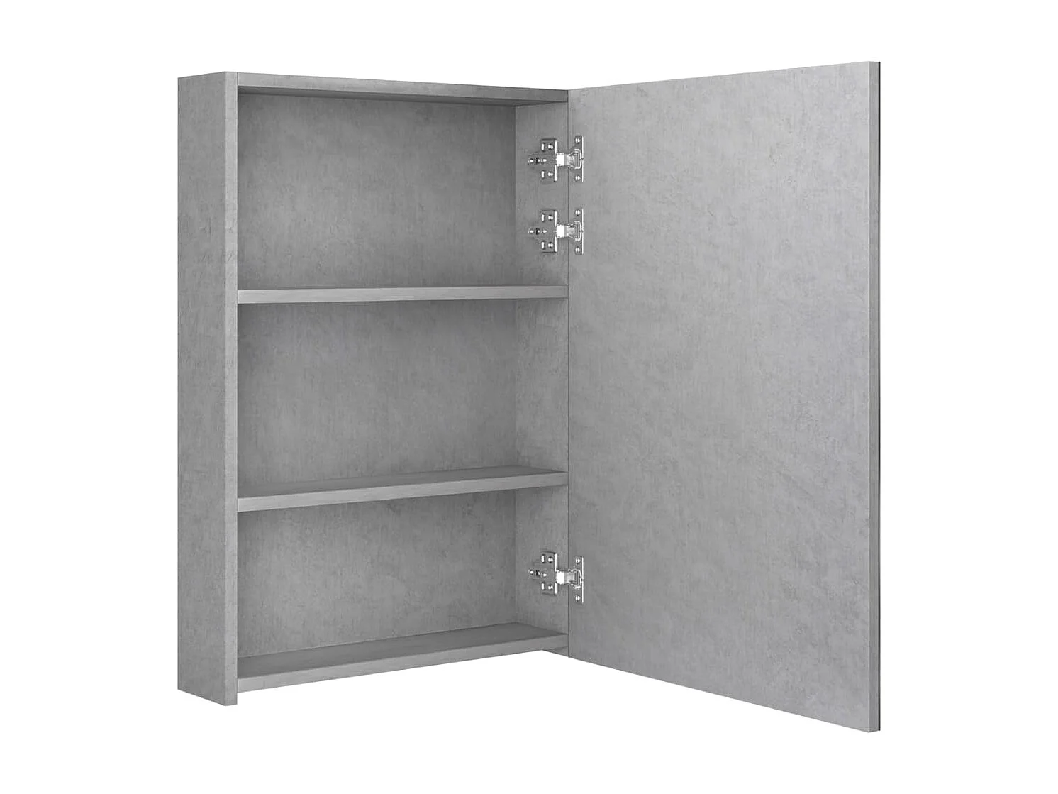 Armário espelhado casa de banho LED 50x13x70cm cinzento cimento PT478038