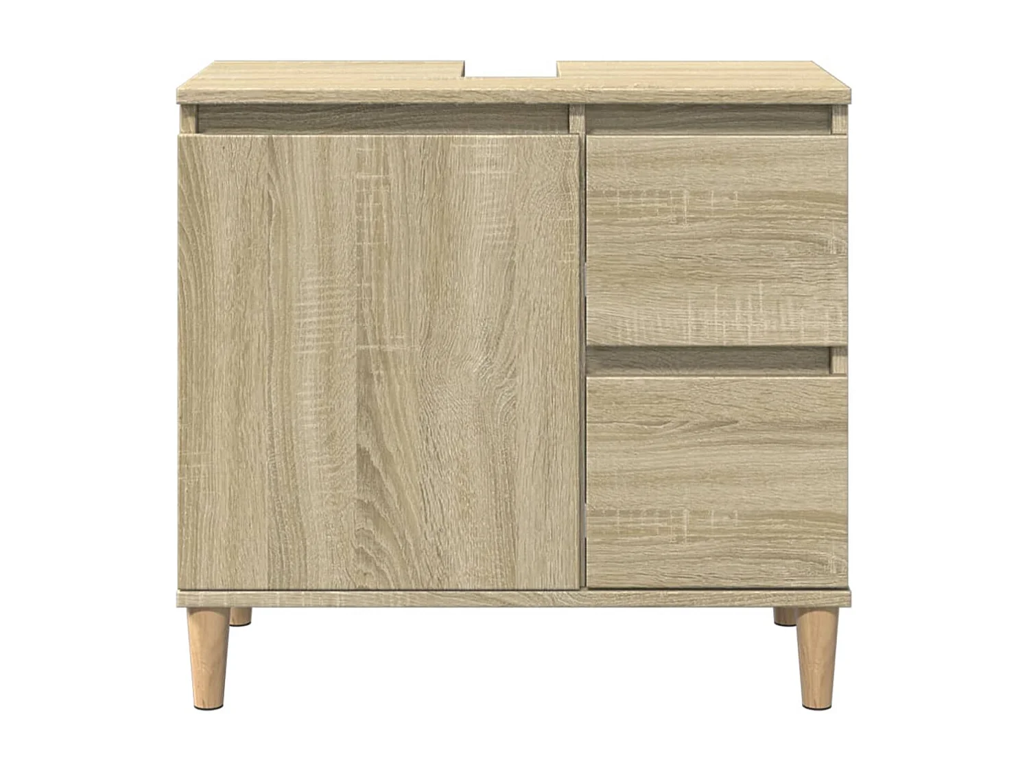 Armoire salle de bain chêne sonoma 65x33x60 cm FR20046