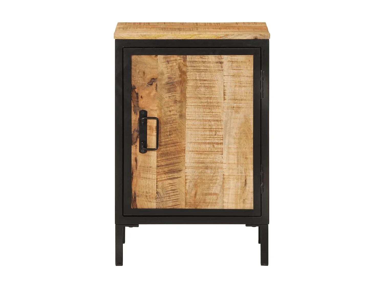 Armoire de salle de bain 40x30x60cm bois massif manguier et fer FR68523