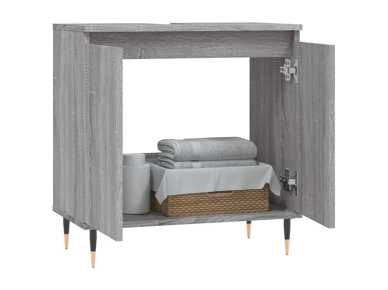 Armoire de bain sonoma gris 58x33x60 cm bois d'ingénierie FR67520