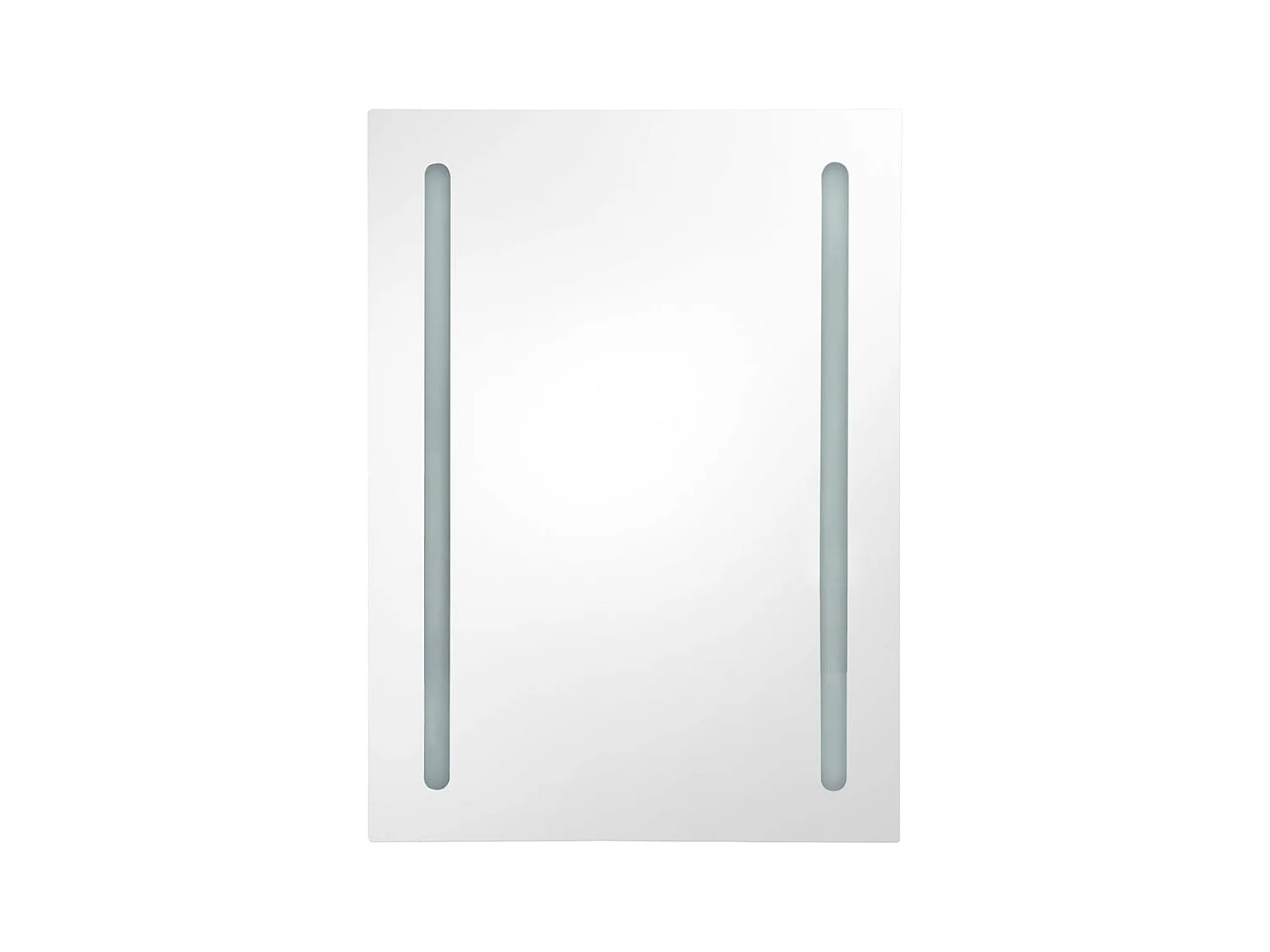 Armoire de salle de bain à miroir LED gris brillant 50x13x70 cm FR34867