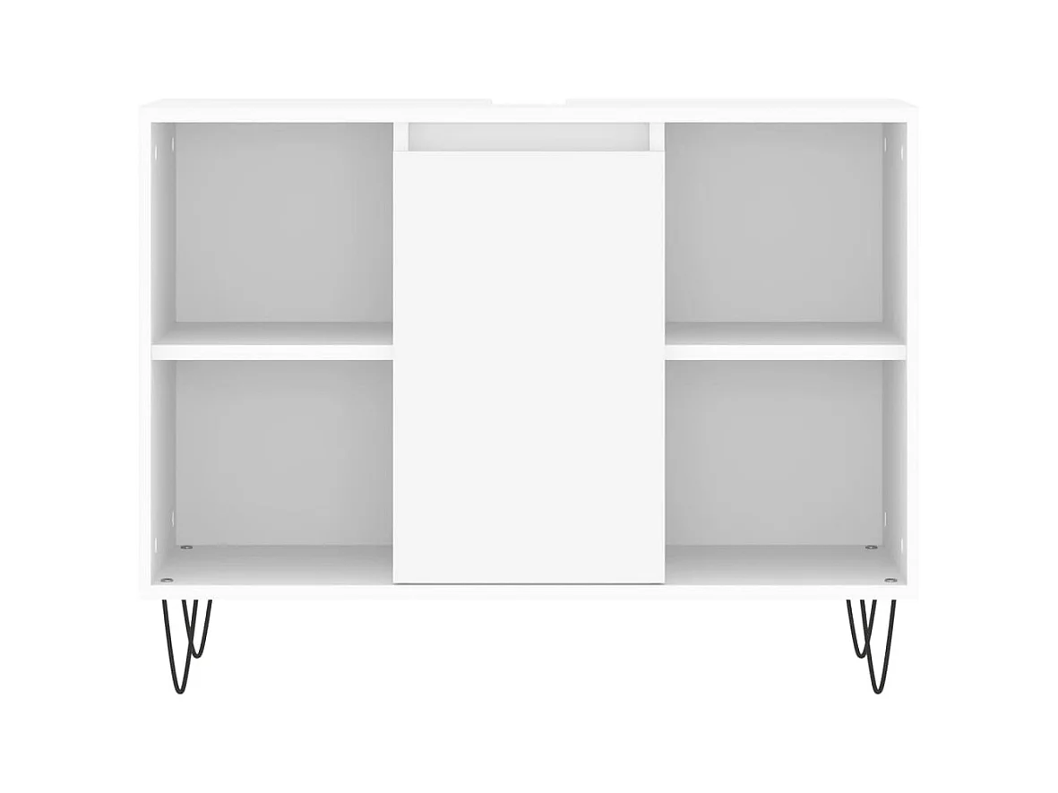 Mueble de baño madera de ingeniería blanco 80x33x60 cm ES531176