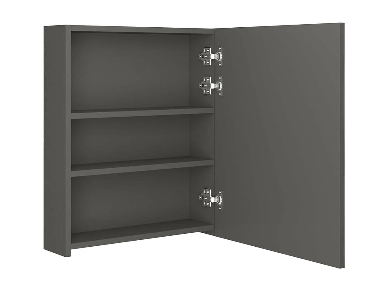 Armoire de salle de bain à miroir LED anthracite 50x14x60 cm FR53061