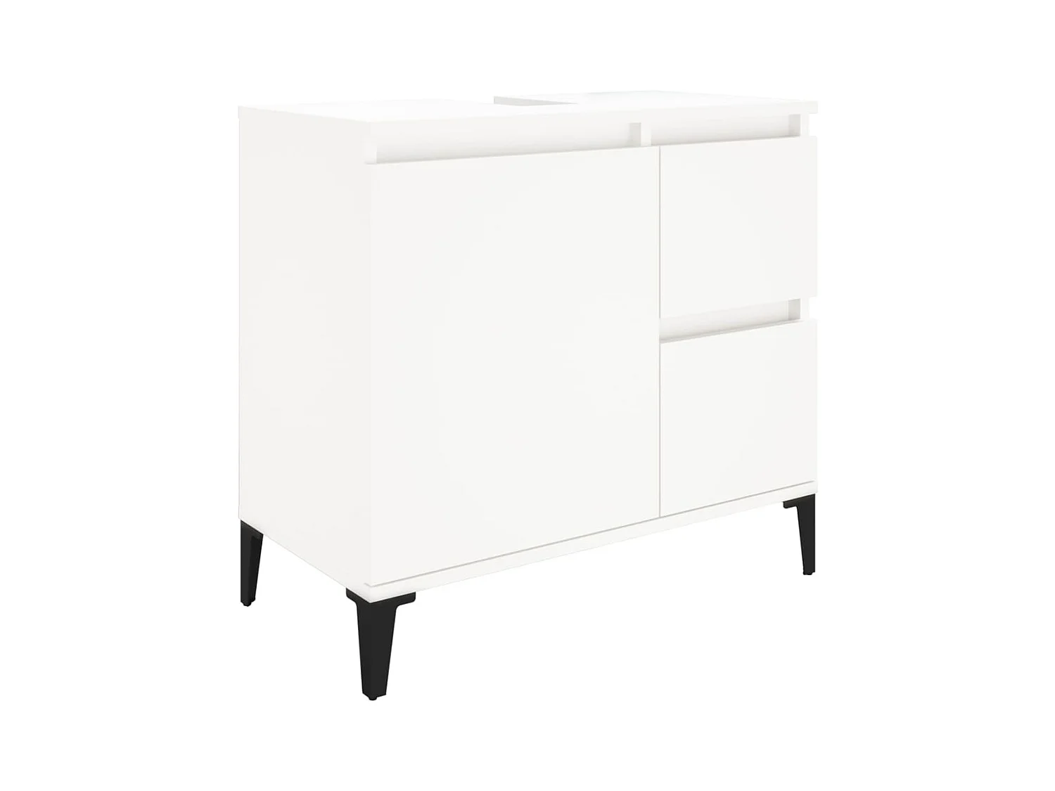 Armario de baño madera contrachapada blanco 65x33x60 cm ES134463