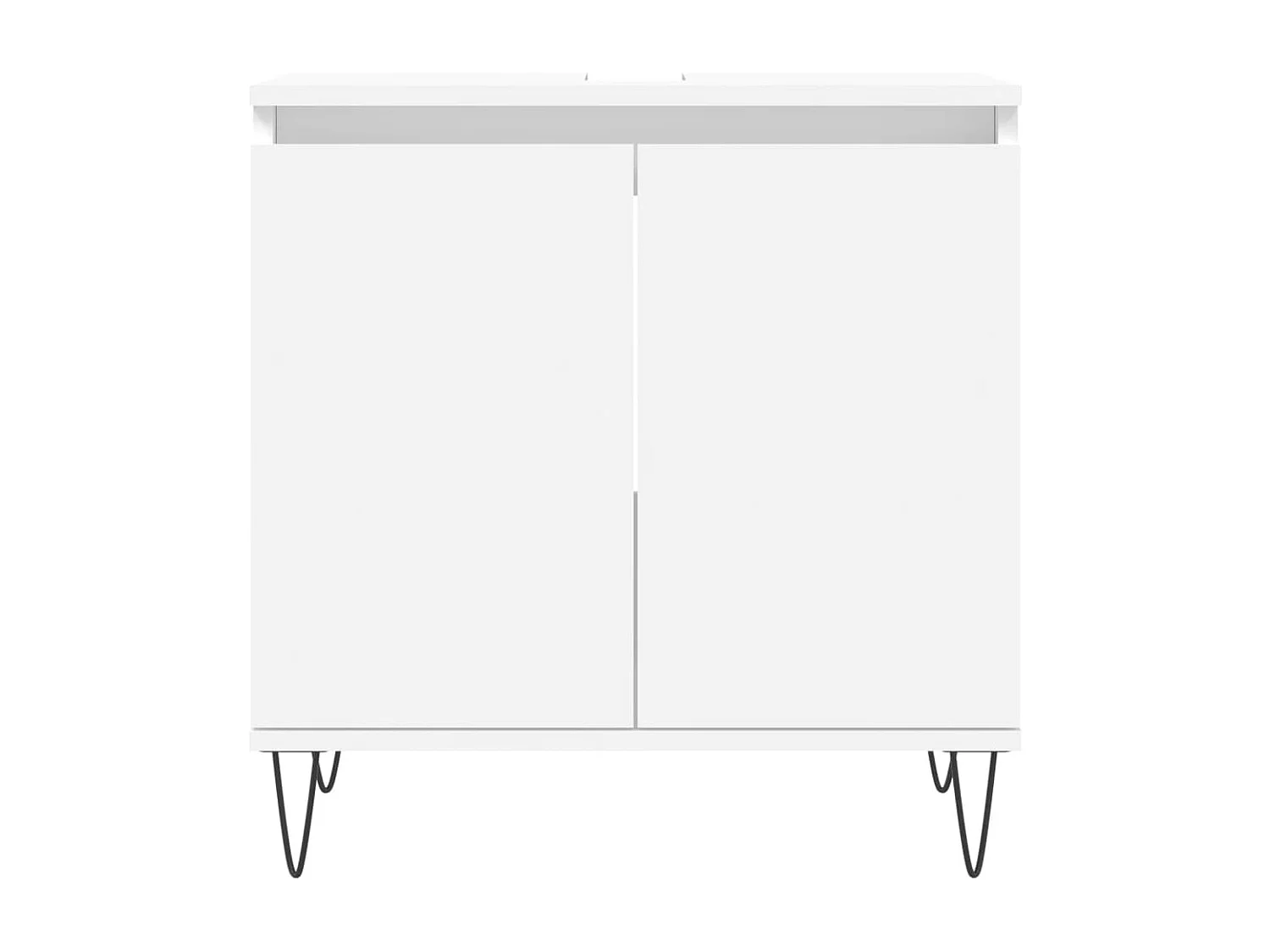 Armoire de salle de bain blanc 58x33x60 cm bois d'ingénierie FR74716