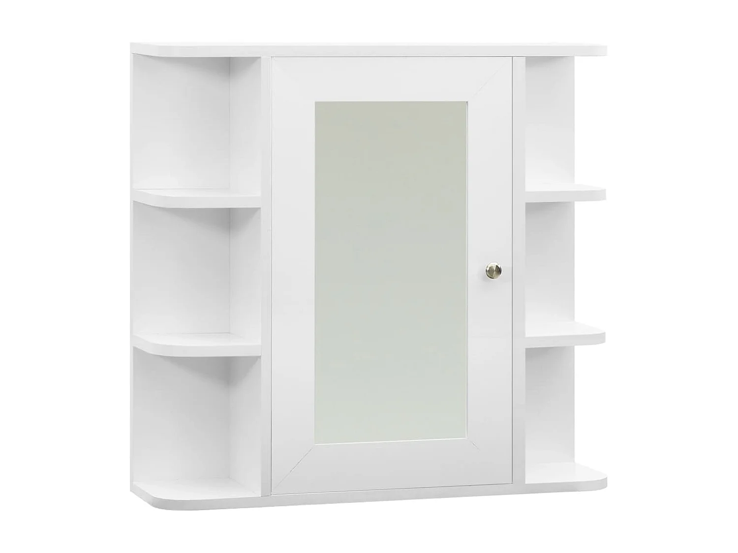 Armoire à miroir de salle de bain Blanc 66x17x63 cm MDF FR96970