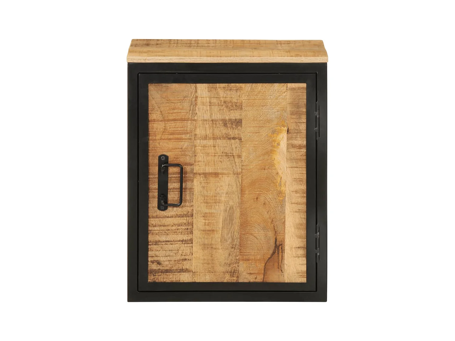Armoire de salle de bain 40x30x50cm bois massif manguier et fer FR68580