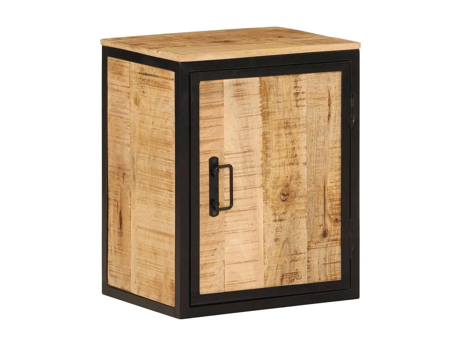 Armoire de salle de bain 40x30x50cm bois massif manguier et fer FR68580