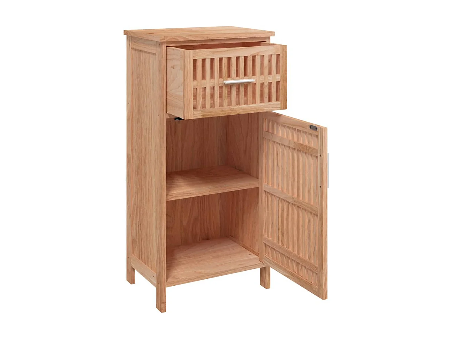 Armoire de salle de bain 42x29x82 cm Bois massif de noyer FR28381