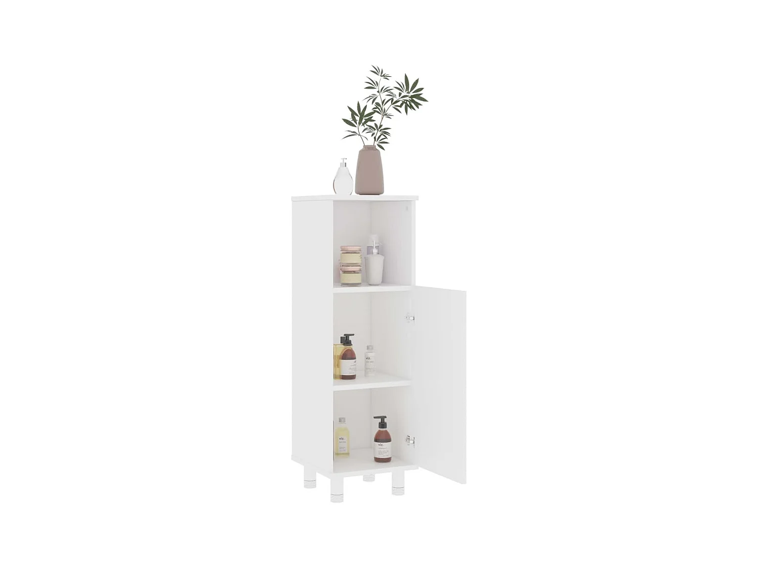 Armoire de salle de bain Blanc 30x30x95 cm Aggloméré FR66169