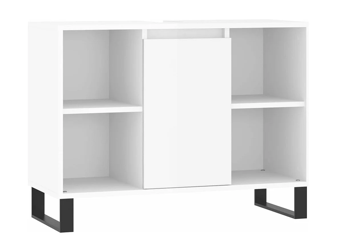 Armoire de salle de bain blanc brillant 80x33x60 cm FR36481