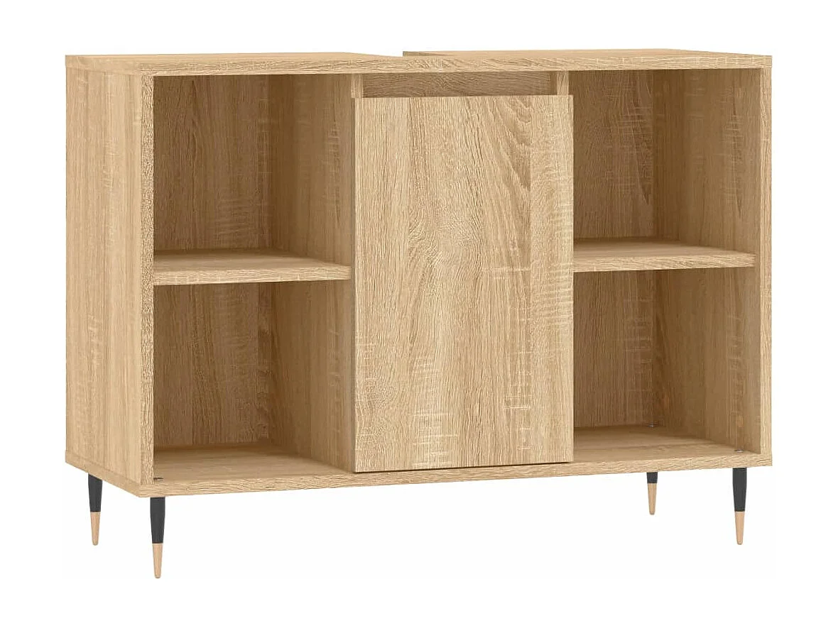 Armoire salle de bain chêne sonoma 80x33x60cm bois d'ingénierie FR93494