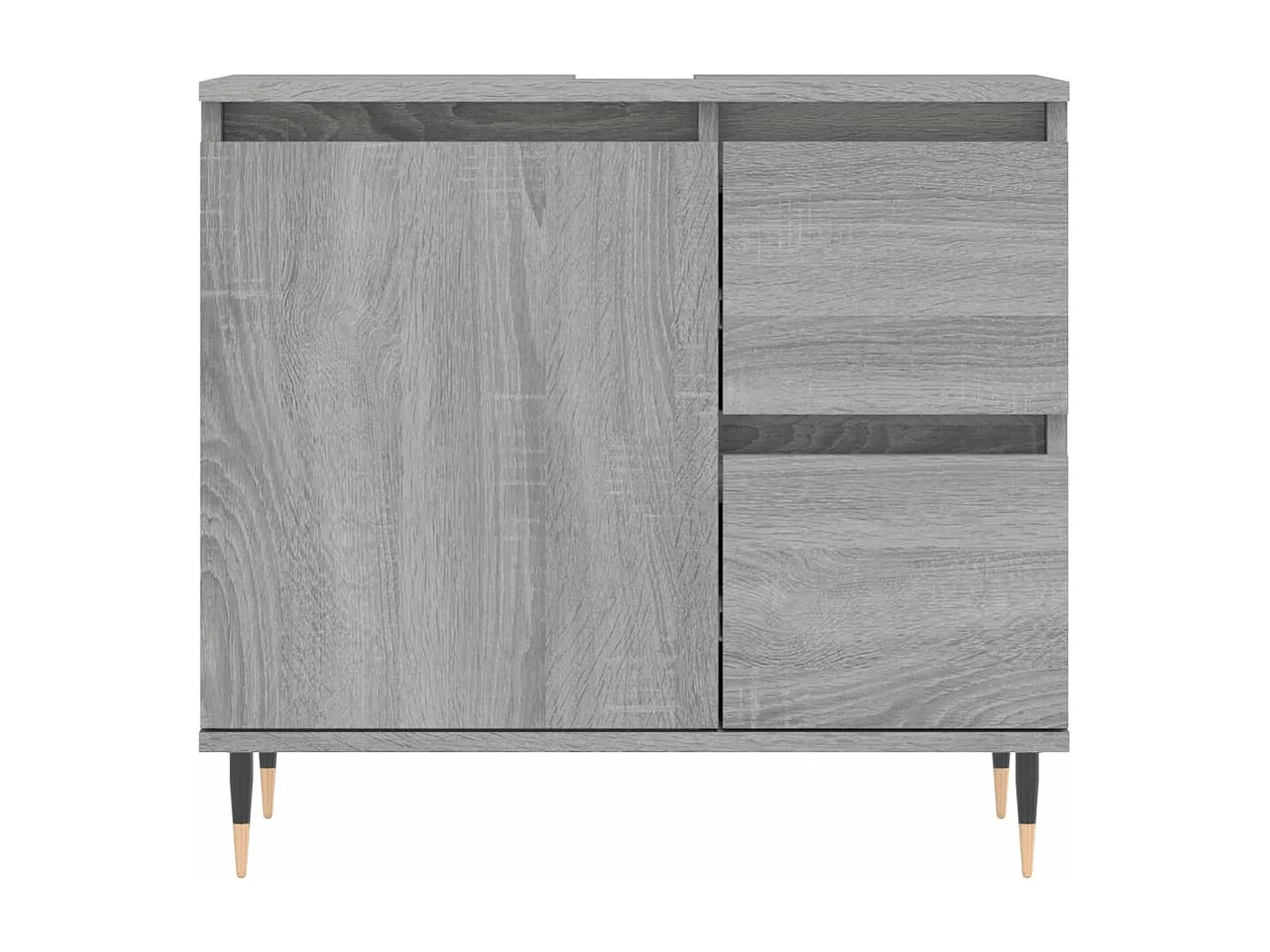 Armoire de bain sonoma gris 65x33x60 cm bois d'ingénierie FR44484