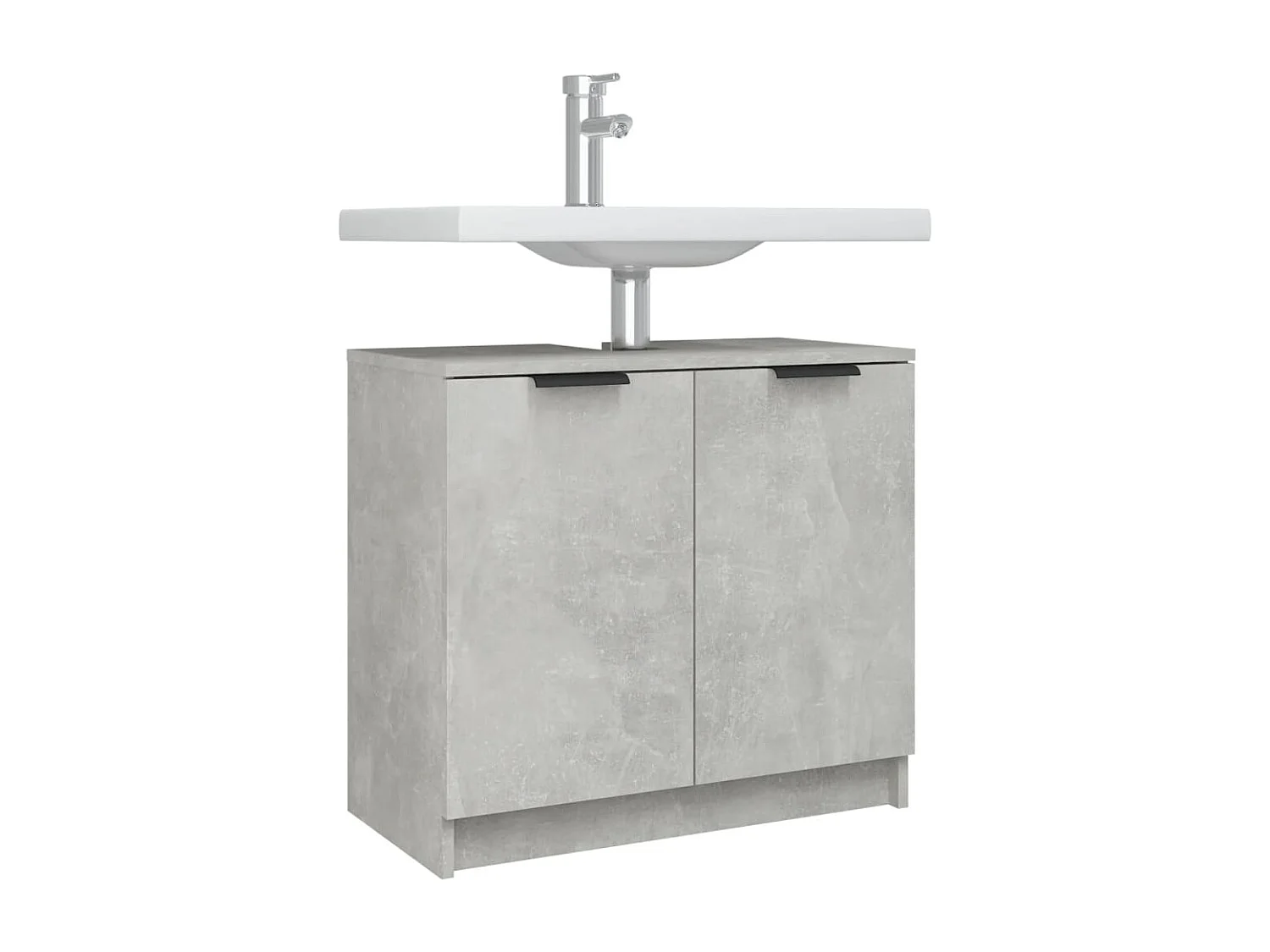 Armoire de bain Gris béton 64,5x33,5x59 cm Bois d'ingénierie FR99814