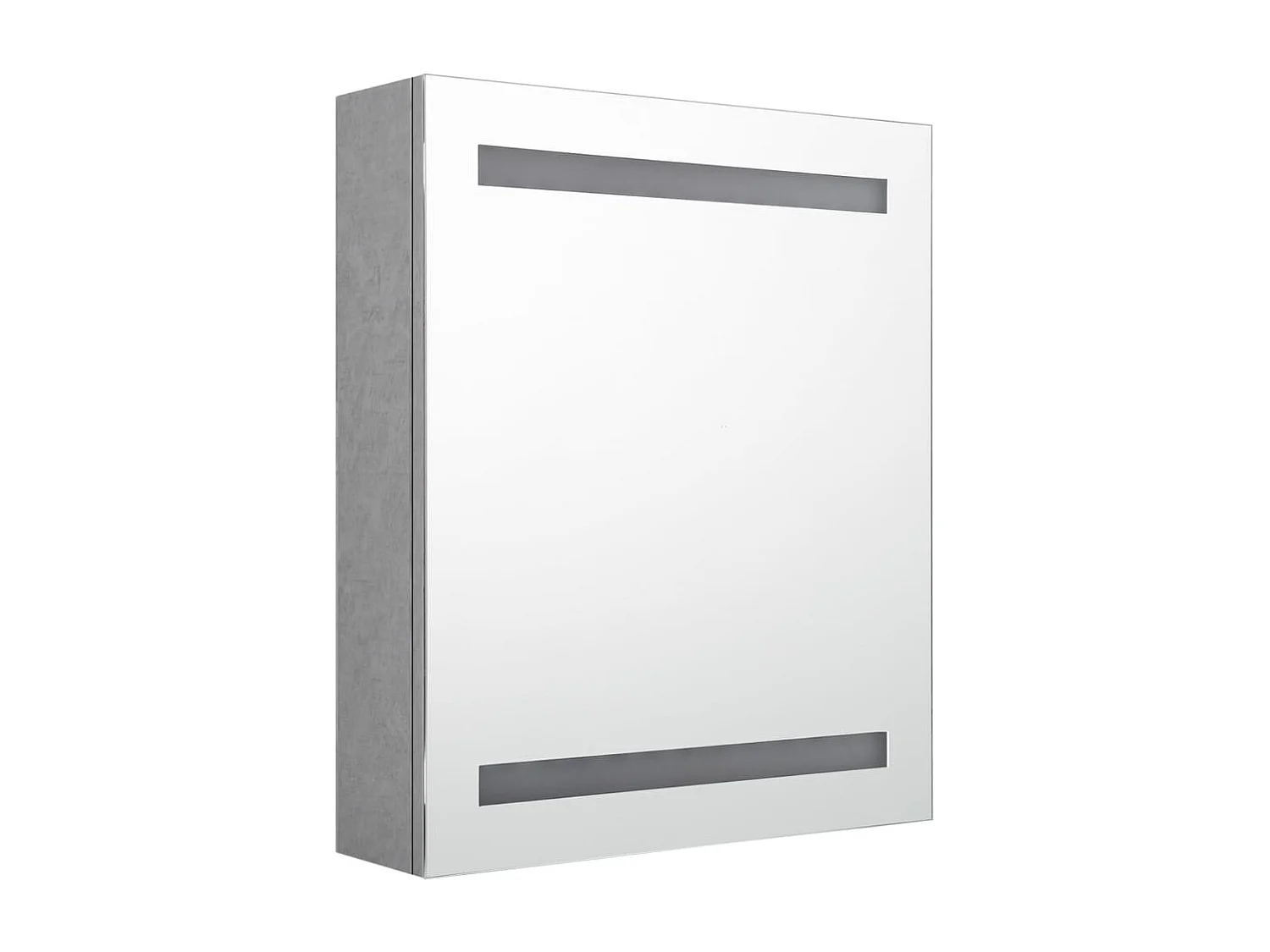 Armoire de salle de bain à miroir LED Gris béton 50x14x60 cm FR40993