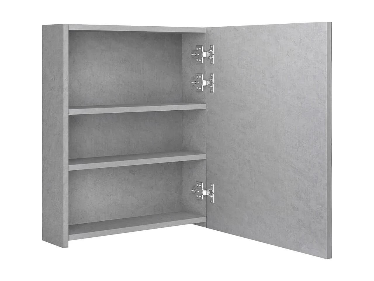 Armoire de salle de bain à miroir LED Gris béton 50x14x60 cm FR40993