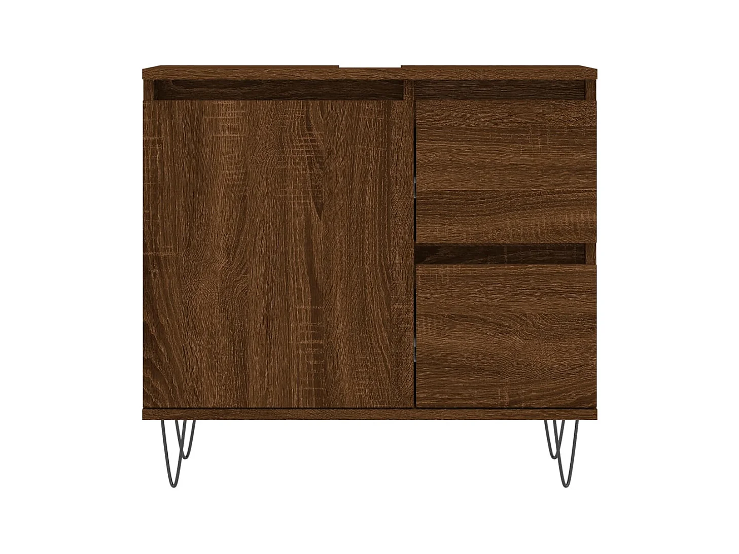 Armário casa de banho 65x33x60 cm madeira carvalho castanho PT170730