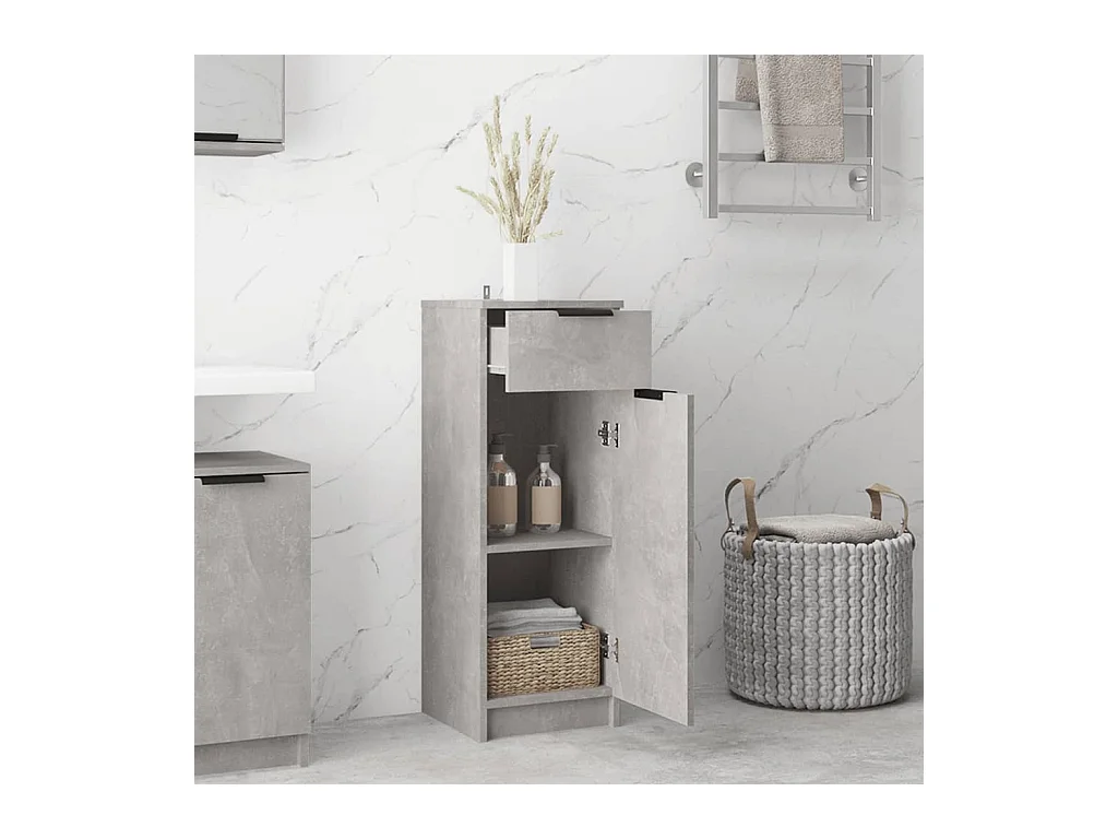 Armoire de salle de bain Gris béton 32x34x90 cm FR56962