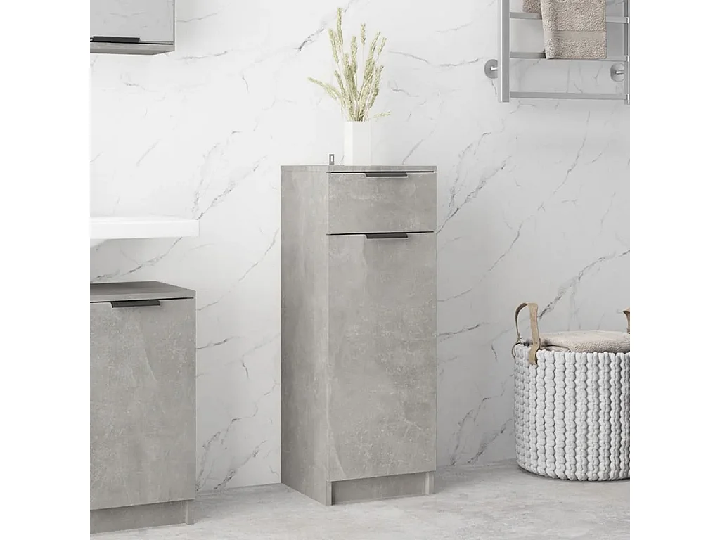 Armoire de salle de bain Gris béton 32x34x90 cm FR56962
