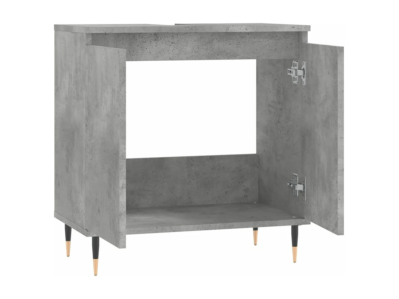Armoire de bain gris béton 58x33x60 cm bois d'ingénierie FR51074