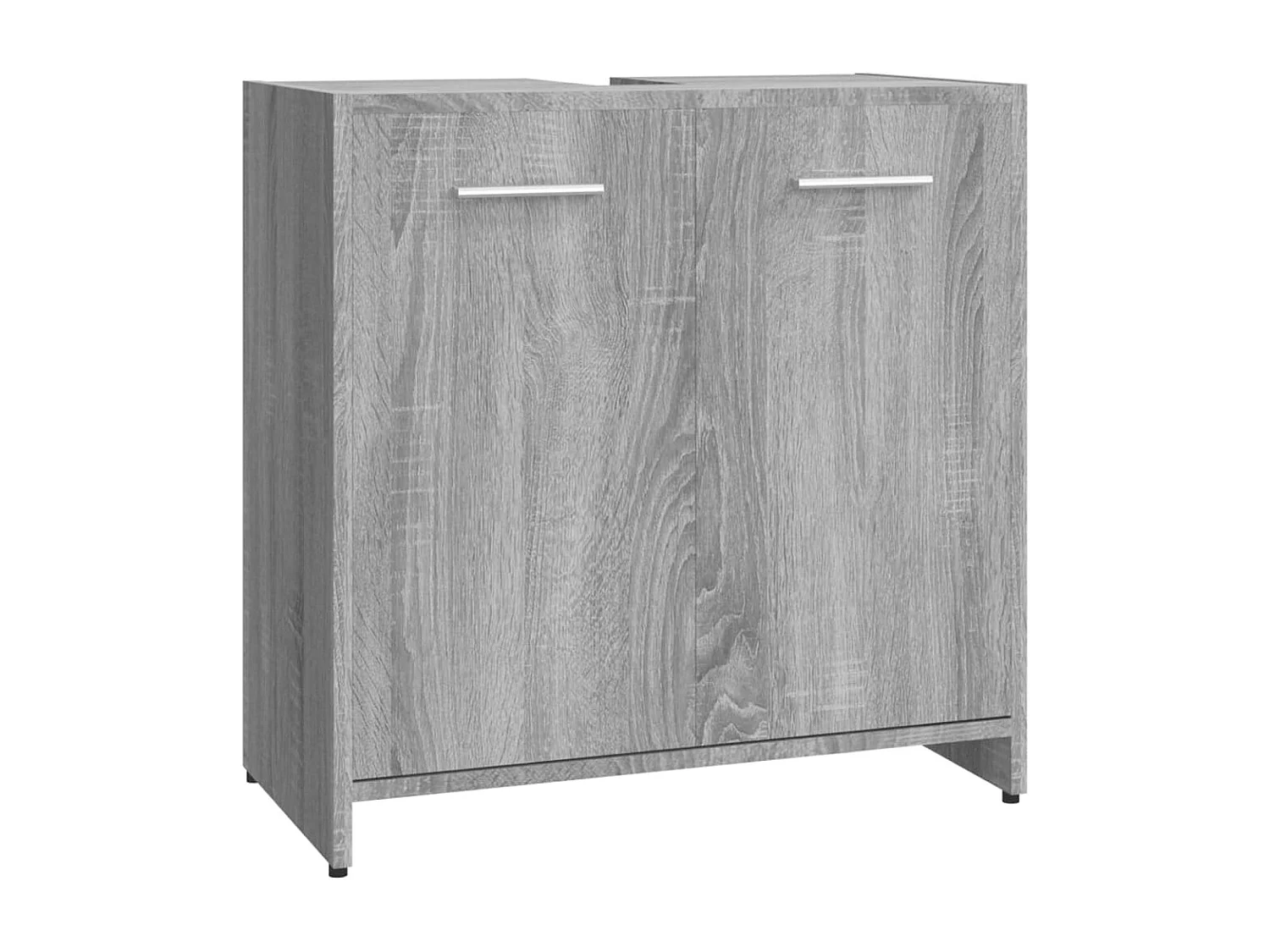 Armario de baño madera contrachapada gris Sonoma 60x33x60 cm ES480252