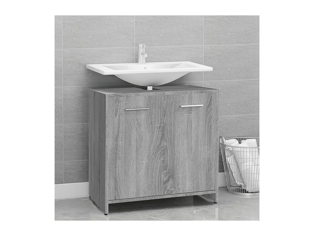 Armoire de bain Sonoma gris 60x33x60 cm Bois d'ingénierie FR90957
