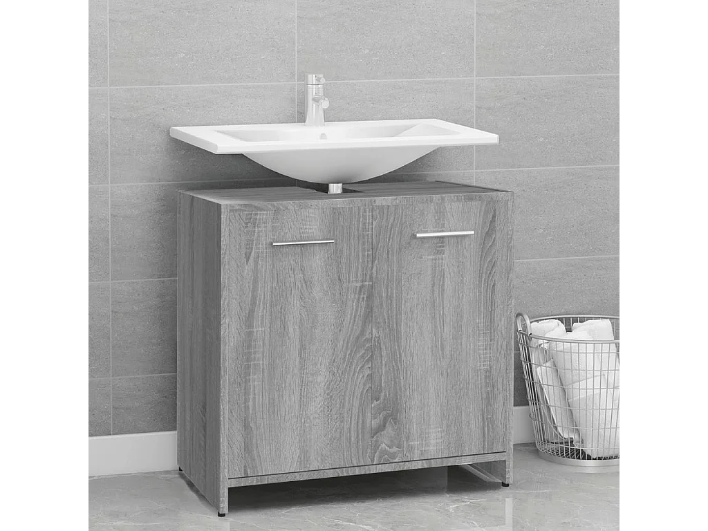 Armoire de bain Sonoma gris 60x33x60 cm Bois d'ingénierie FR90957