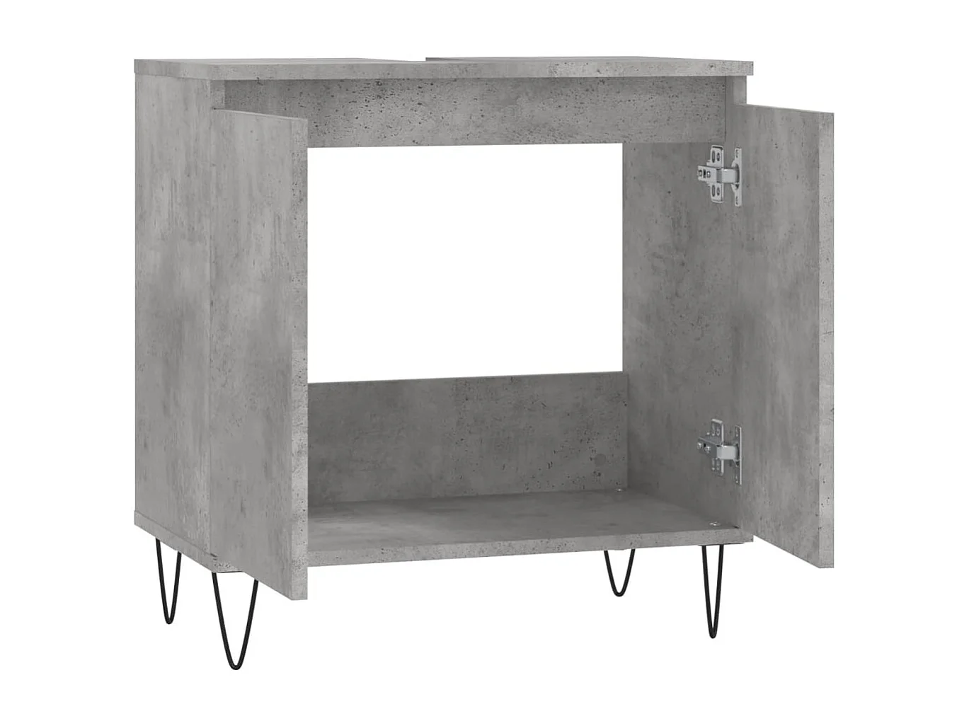 Armario de baño madera de ingeniería gris hormigón 58x33x60 cm ES316396