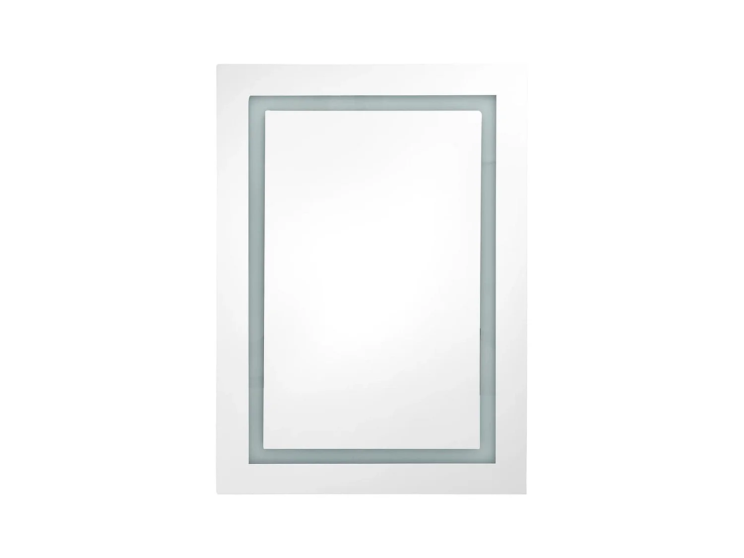 Armoire de salle de bain à miroir LED Gris 50x13x70 cm FR25855