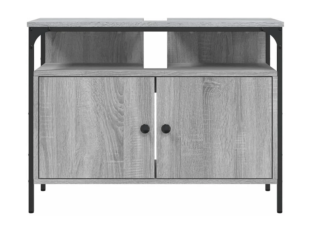 Meuble sous vasque sonoma gris 80x30x60 cm FR71413