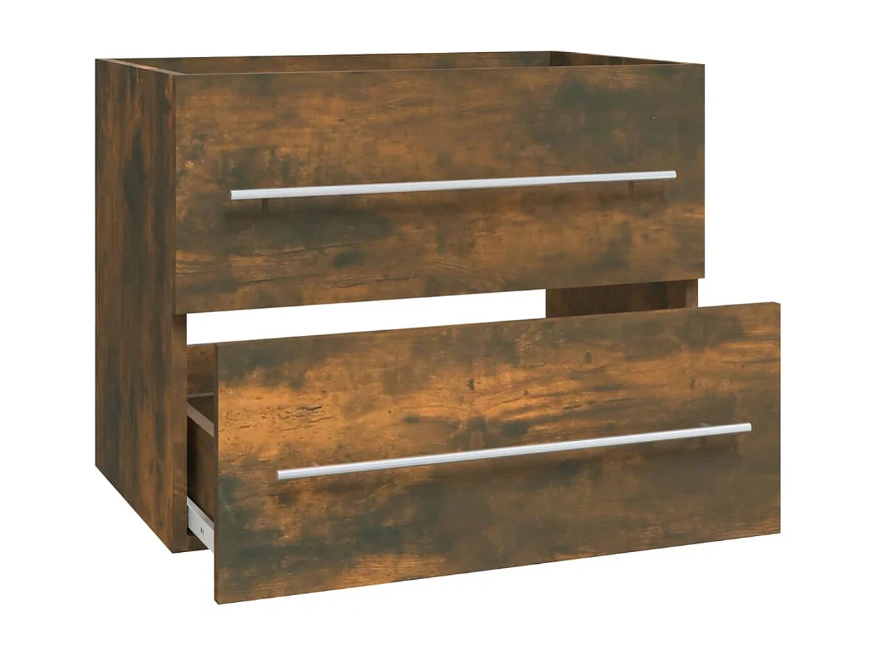 Mueble lavabo madera contrachapada roble ahumado 60x38,5x48 cm ES543066