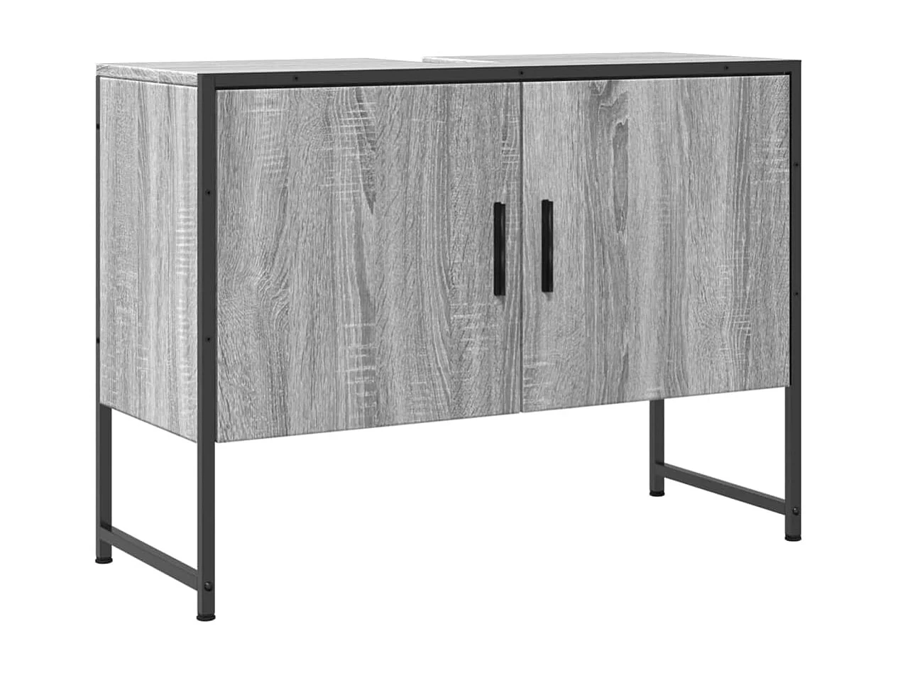 Meuble sous vasque sonoma gris bois d'ingénierie FR87753
