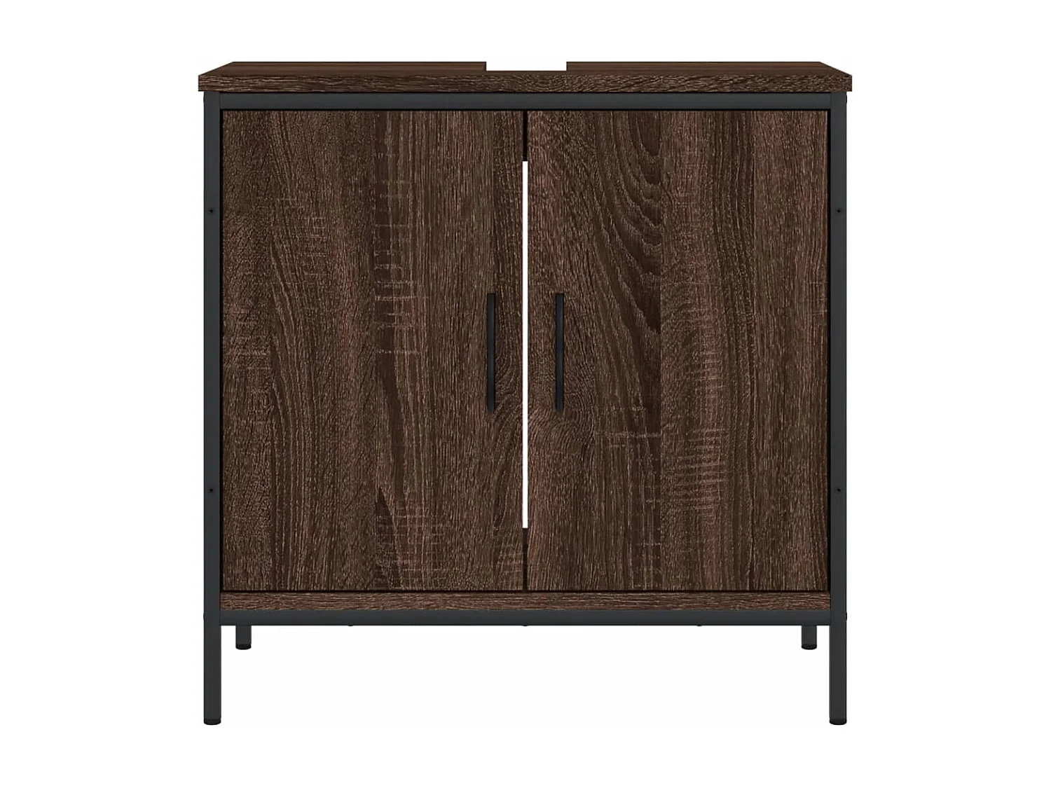 Meuble sous vasque chêne marron 60x30x60 cm FR29491