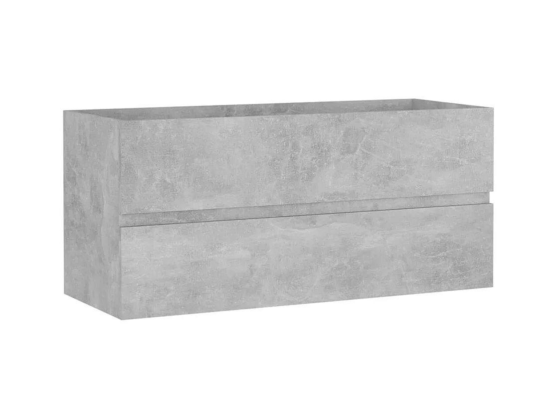Armario para lavabo contrachapada gris hormigón 100x38,5x45 cm ES196326