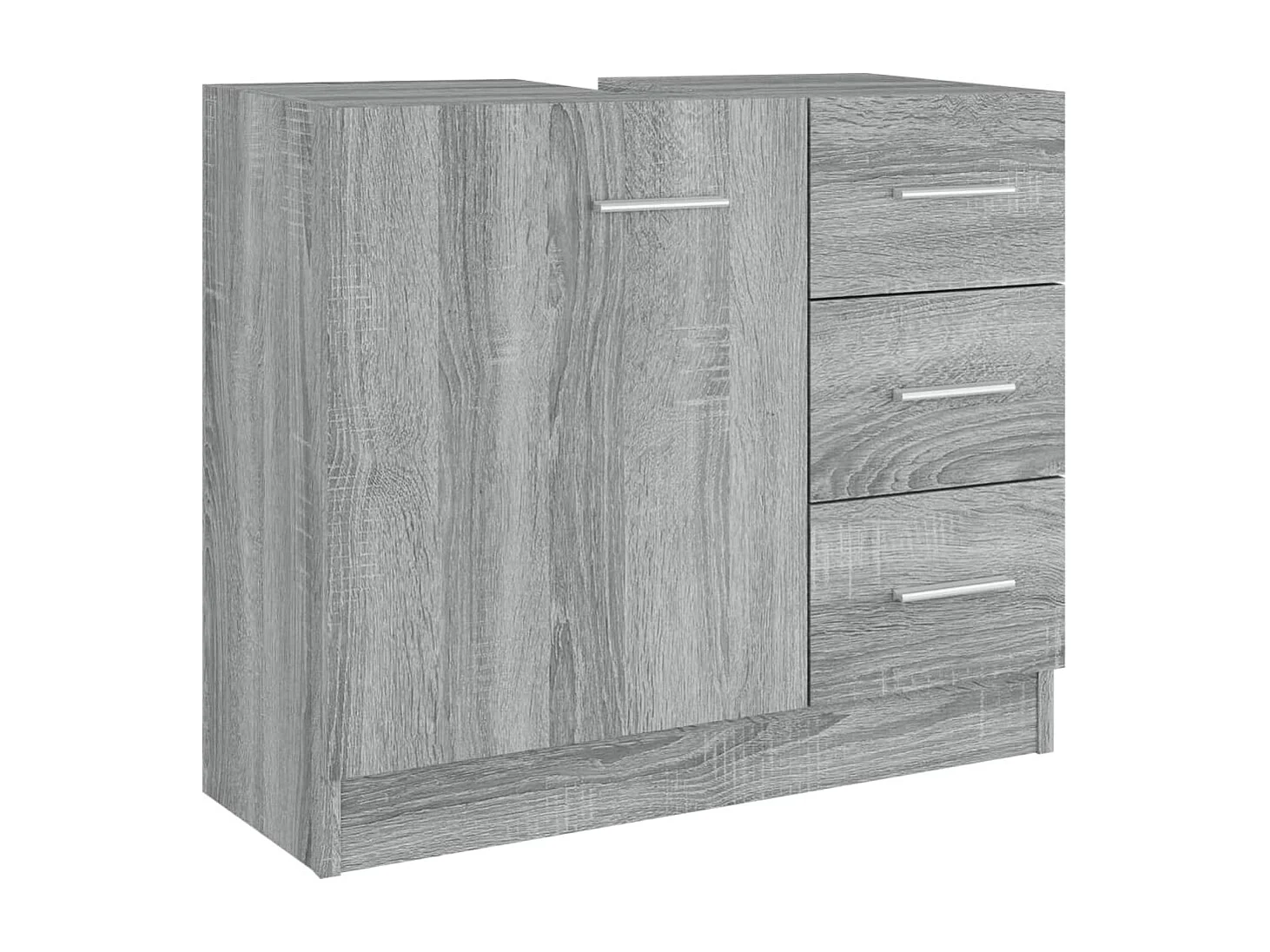 Armoire de lavabo Sonoma gris 63x30x54 cm Bois d'ingénierie FR76316