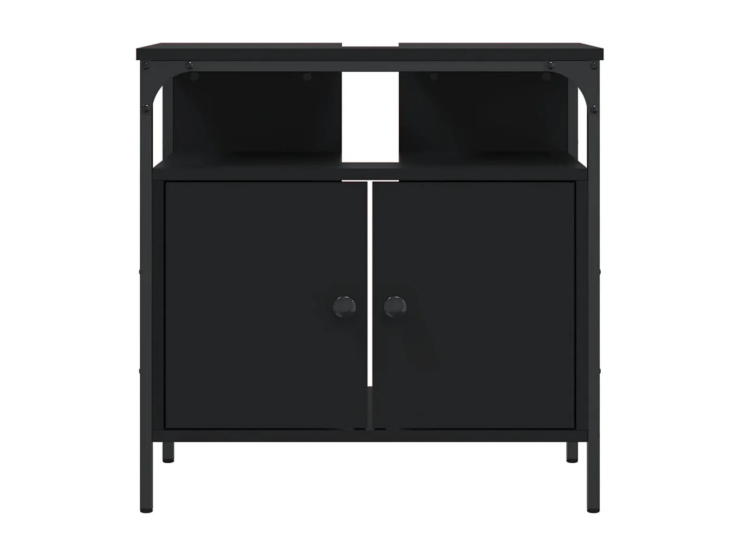 Meuble sous vasque noir 60x30x60 cm FR60657