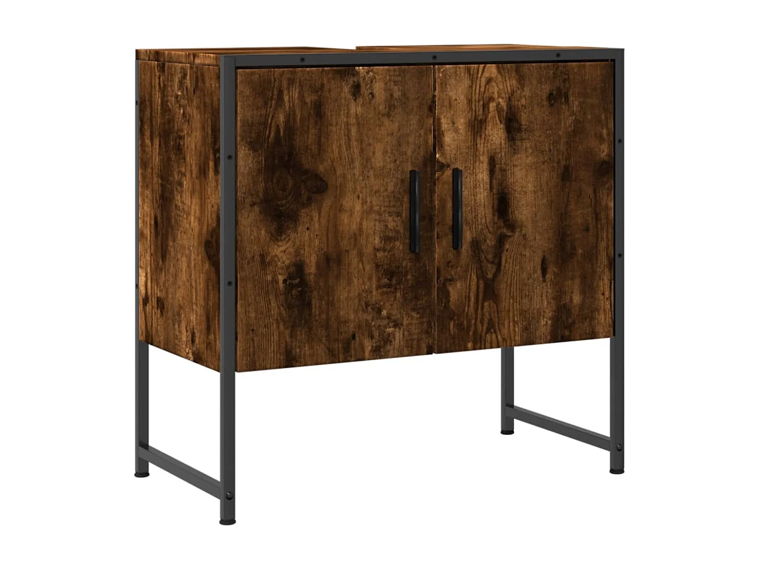 Meuble sous vasque chêne fumé 60x33x60 cm FR31498