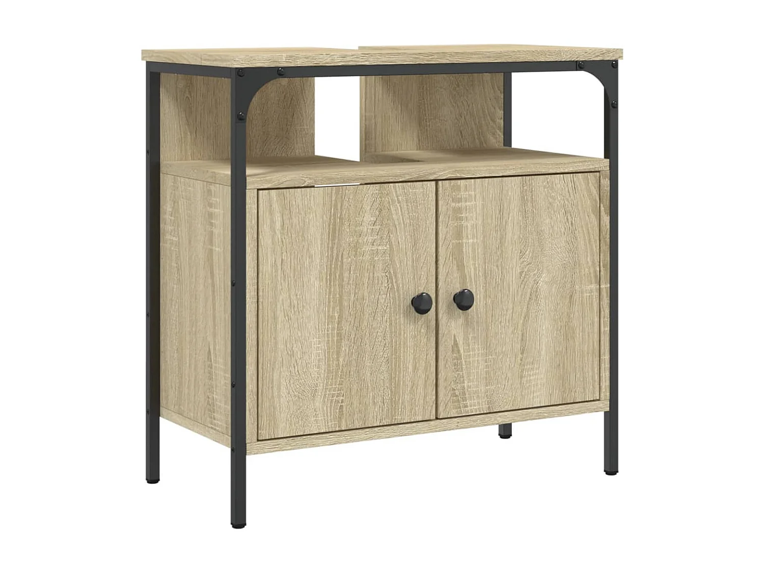 Meuble sous vasque chêne sonoma 60x30x60 cm FR10167