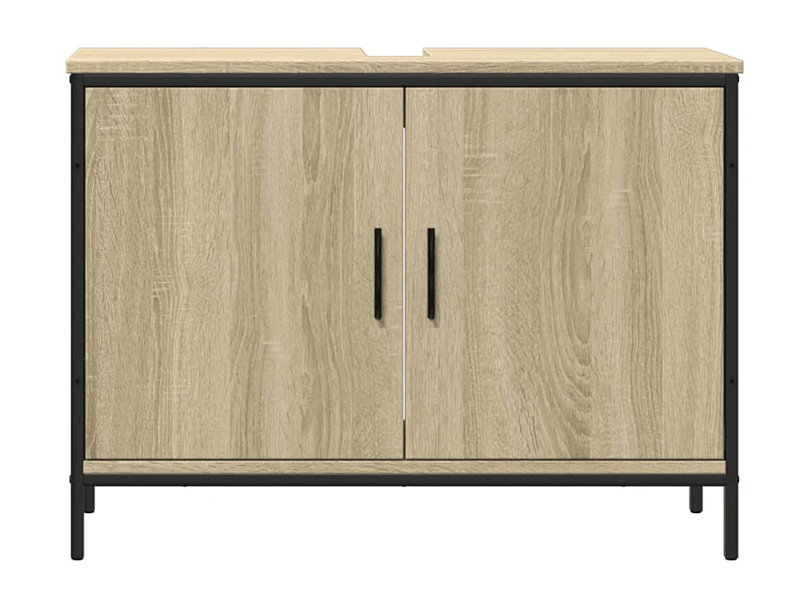 Meuble sous vasque chêne sonoma 80x30x60 cm FR71940