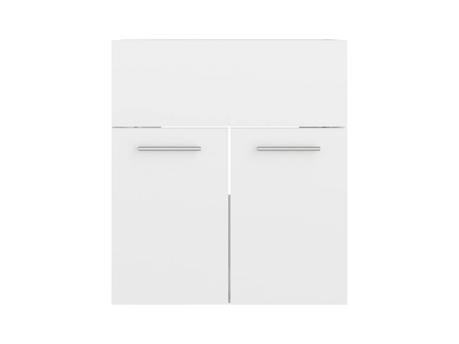 Meuble sous vasque Blanc brillant 41x38,5x46 cm Aggloméré FR64139