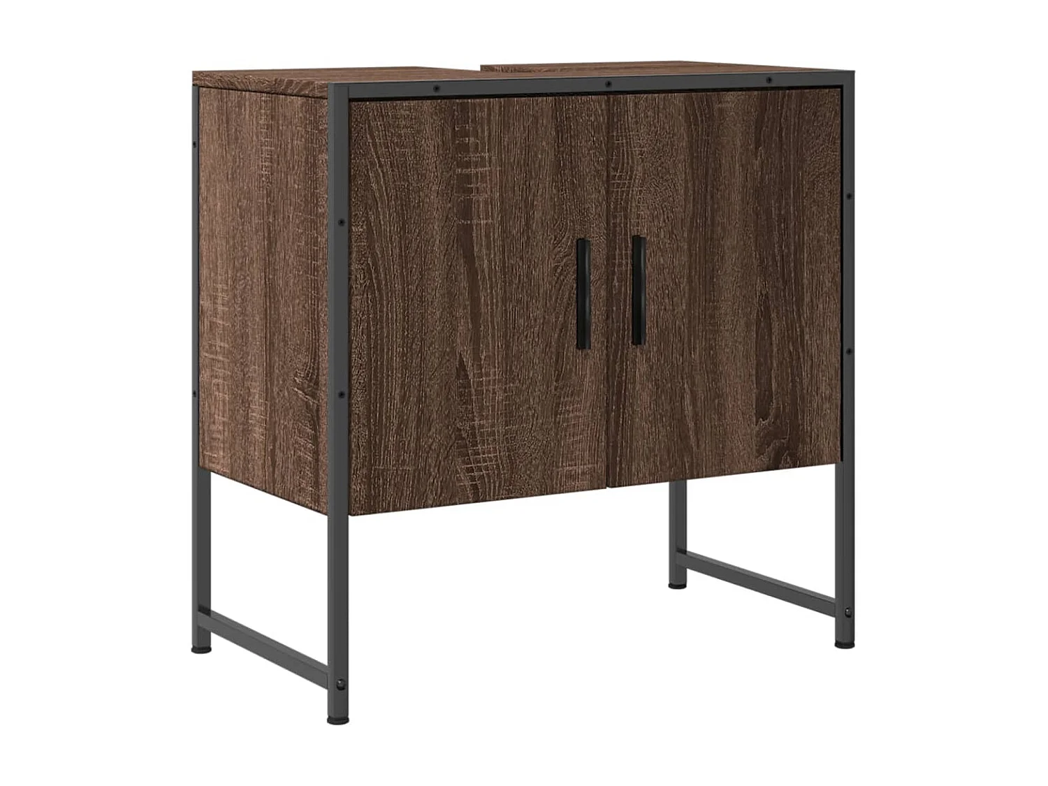 Meuble sous vasque chêne marron 60x33x60 cm FR84830