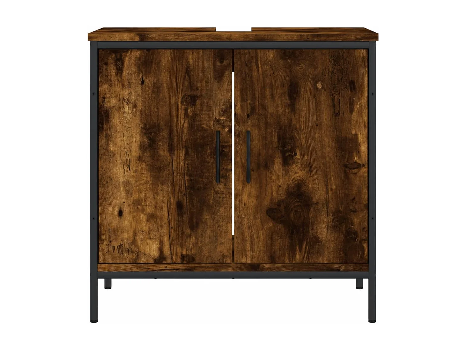 Meuble sous vasque chêne fumé 60x30x60 cm FR55189