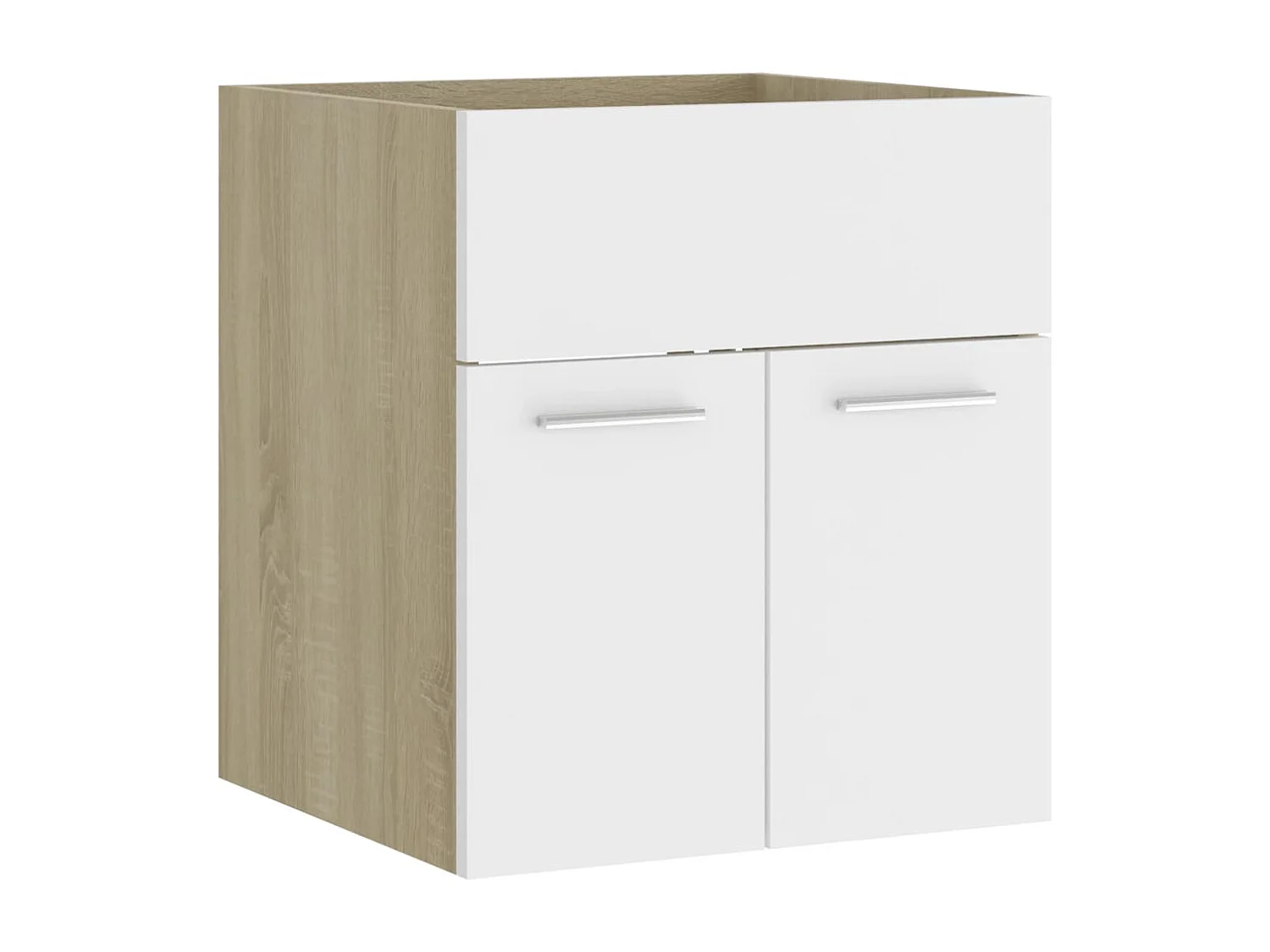 Armario para lavabo contrachapada blanco roble 41x38,5x46 cm ES481829