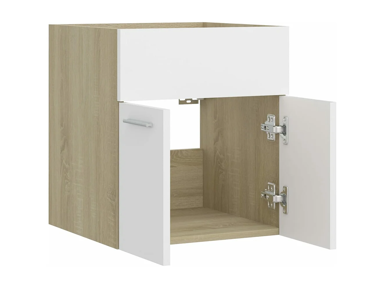 Armario para lavabo contrachapada blanco roble 41x38,5x46 cm ES481829