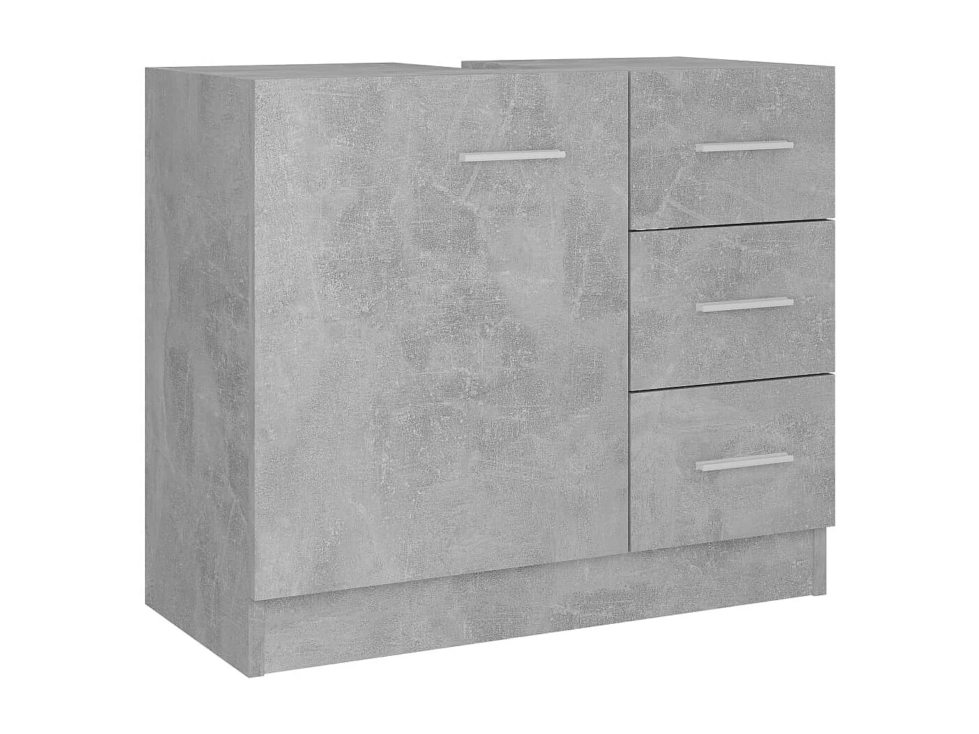 Armario para lavabo contrachapada gris hormigón 63x30x54 cm ES394308